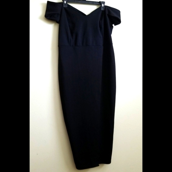 🆕️ LISTING!! BOOHOO OFF SHOULDER WRAP MIDI DRESS - Picture 6 of 16